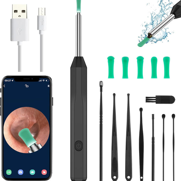 1296P HD Ear Camera Otoscope Kit – Waterproof, Safe, and Clear Ear Wax Remover