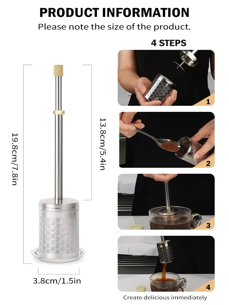 Royal Stainless Steel Reusable Coffee & Tea Filter Brewer